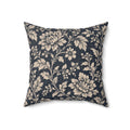 Modern Heirloom Midnight Floral Square Pillow