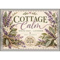 Cottage Calm Gift Set | White Sage + Lavender Soy Candle & Satin Sleep Mask