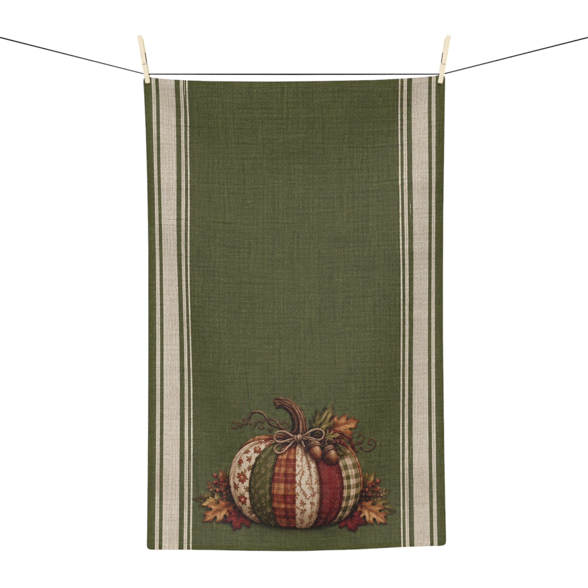 Heirloom Pumpkin Patchwork Tea Towel | Fall Kitchen Decor