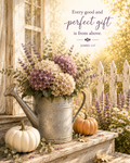 Perfect Gift Scripture Canvas | Vintage Cottage Fall Wall Art