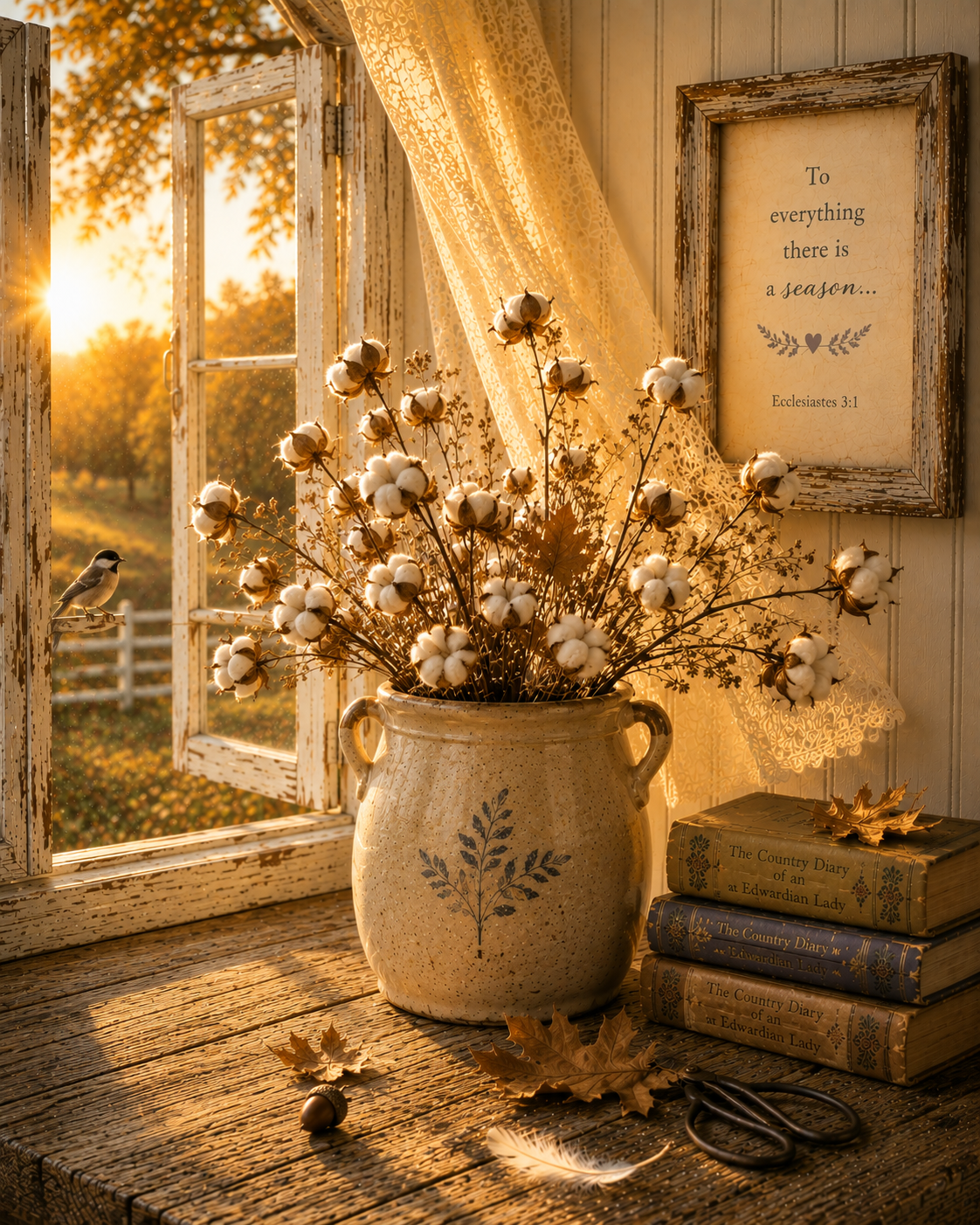 Autumn Cotton Stem