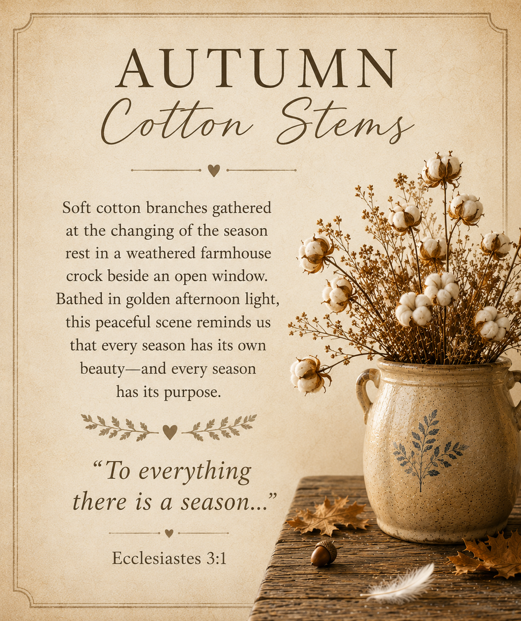 Autumn Cotton Stem
